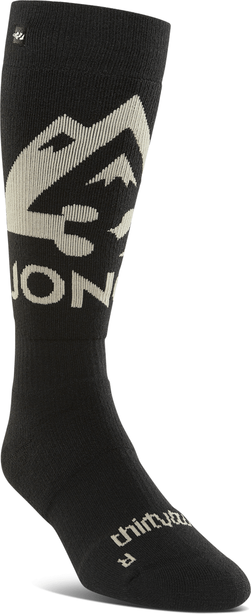 THIRTYTWO W JONES Merino Sock Black Lines Snow Boutique