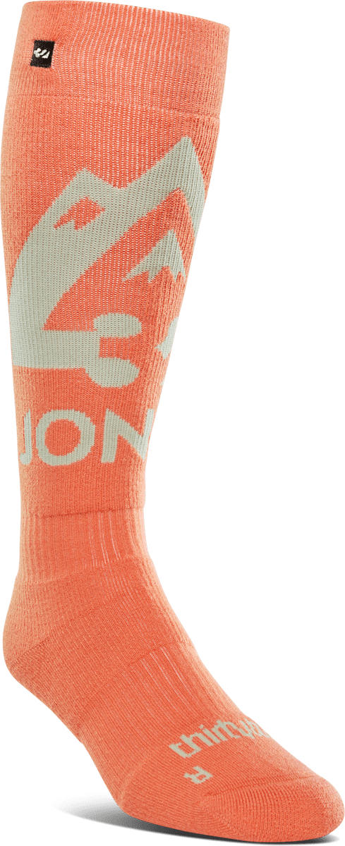 THIRTYTWO W JONES Merino Sock Coral Lines Snow Boutique