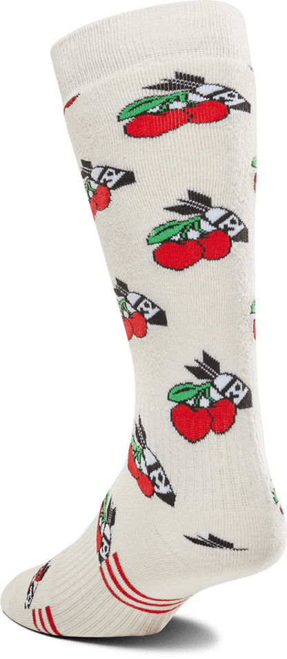 THIRTYTWO W Merino Sock White/Red Lines Snow Boutique