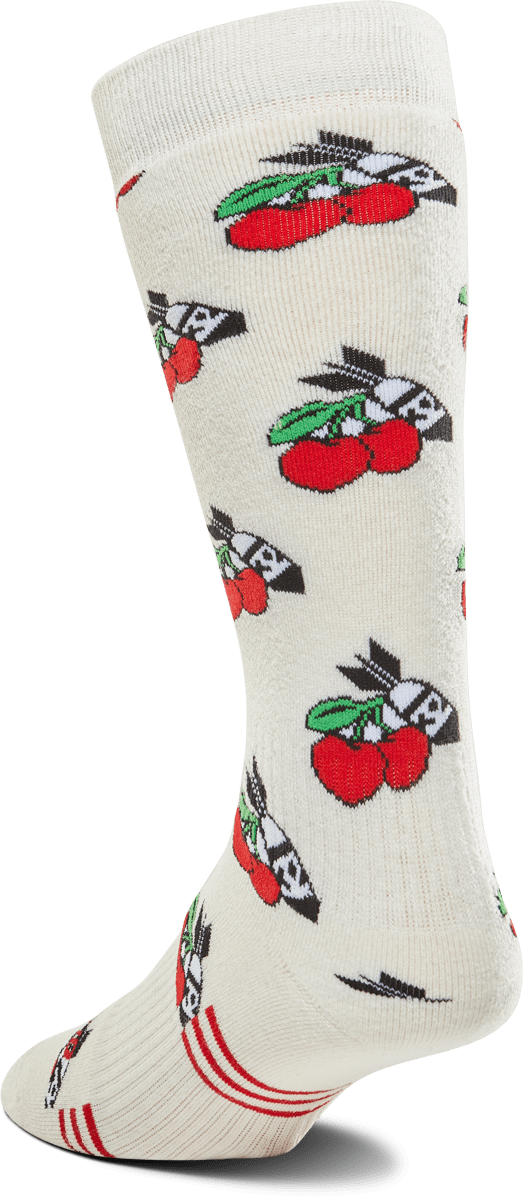 THIRTYTWO W Merino Sock White/Red Lines Snow Boutique