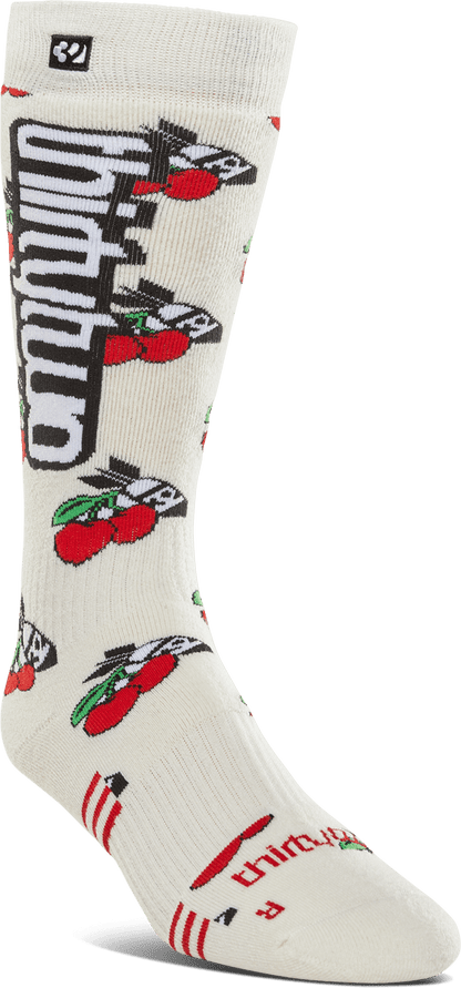 THIRTYTWO W Merino Sock White/Red Lines Snow Boutique