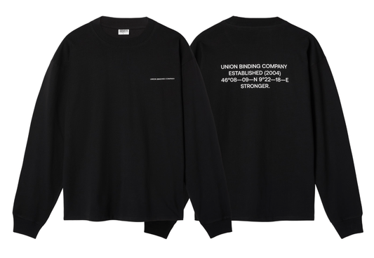 UNION 20-YR Long Sleeve Tee Black Lines Snow Boutique