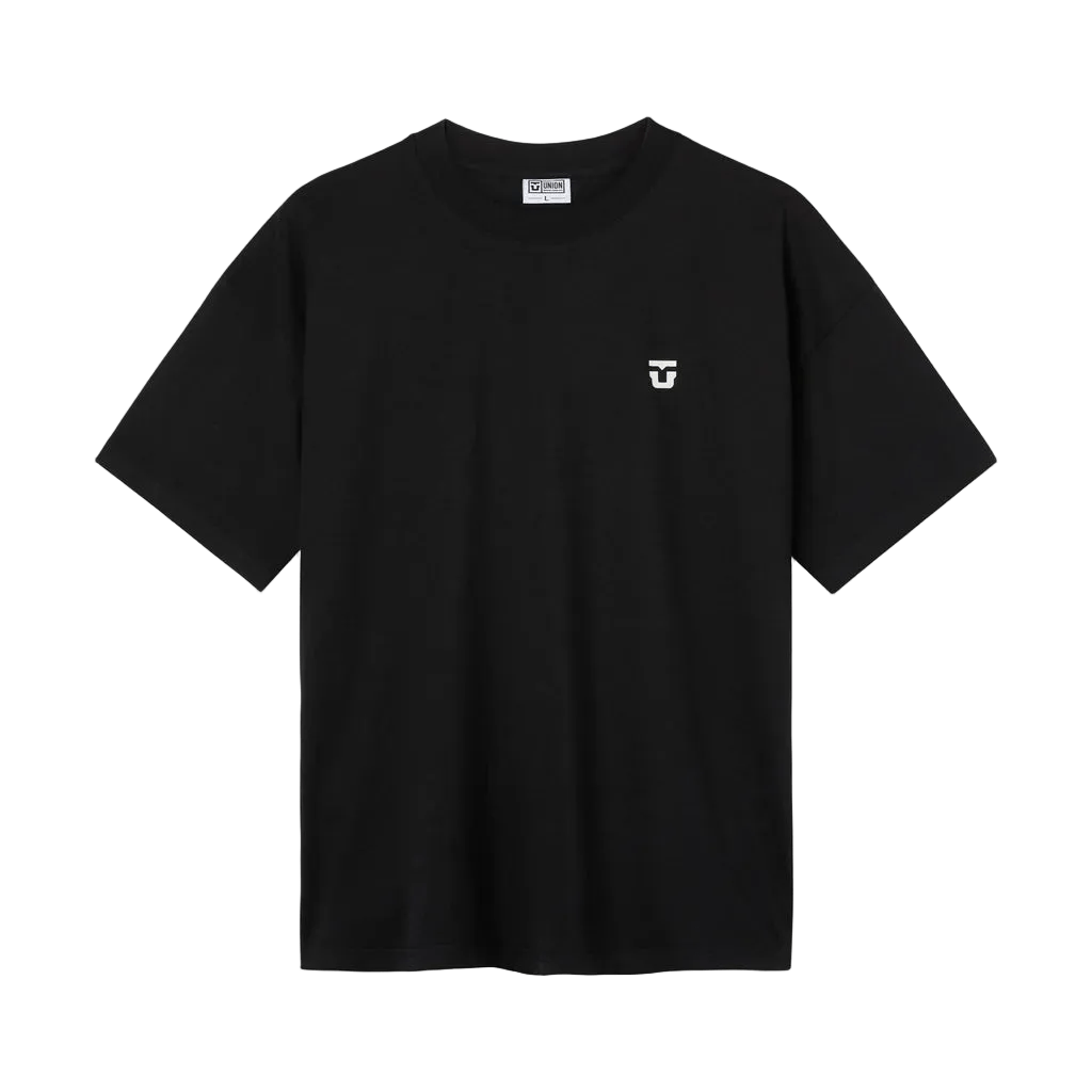 UNION Logo Cotton Tee Black - Lines Snow Boutique